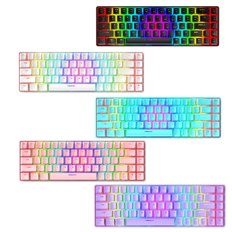 ZIYOU LANG T8 68 Keys RGB Luminous Gaming Mechanical Keyboard, Cable Length:1.6m, T8 Black Green Shaft, T8 Black Tea Shaft, T8 White Green Shaft, T8 White Red Shaft, T8 Blue Green Shaft, T8 Pink Green Shaft