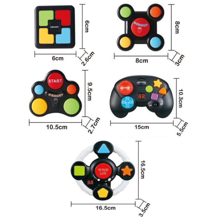 Children Educational Memory Training Game Machine, Style:, Square, Hands, Shaped, Handle, Steering Wheel