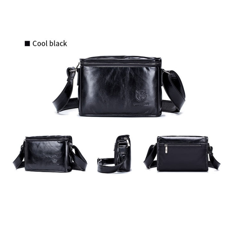 BULL CAPTAIN Leather Shoulder Messenger Bag For Men, Cool Black, Brown, Smog Blue, Dark Night Green