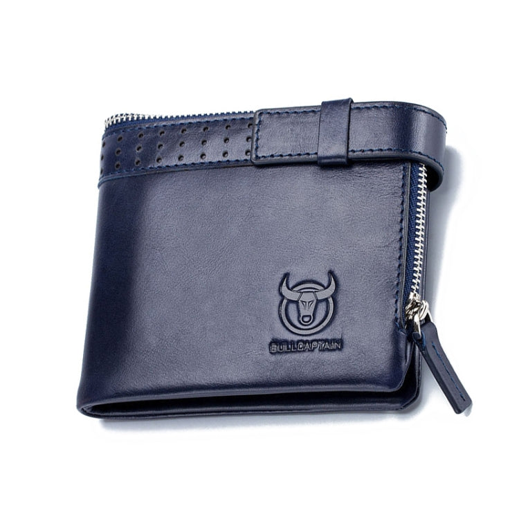 BULL CAPTAIN Anti-theft Brush Leather Wallet For Men, Blue, Black, Brown, Grey