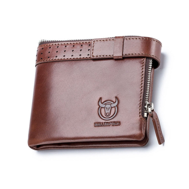 BULL CAPTAIN Anti-theft Brush Leather Wallet For Men, Blue, Black, Brown, Grey