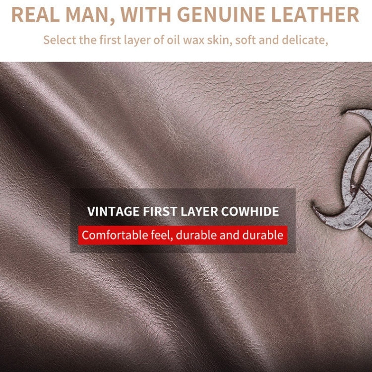 BULL CAPTAIN Anti-theft Brush Leather Wallet For Men, Blue, Black, Brown, Grey