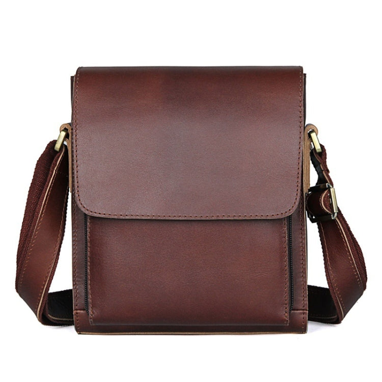 Vintage Crazy Horse Leather Men Shoulder Bag Messenger Bag, Black, Brown, Dark Brown