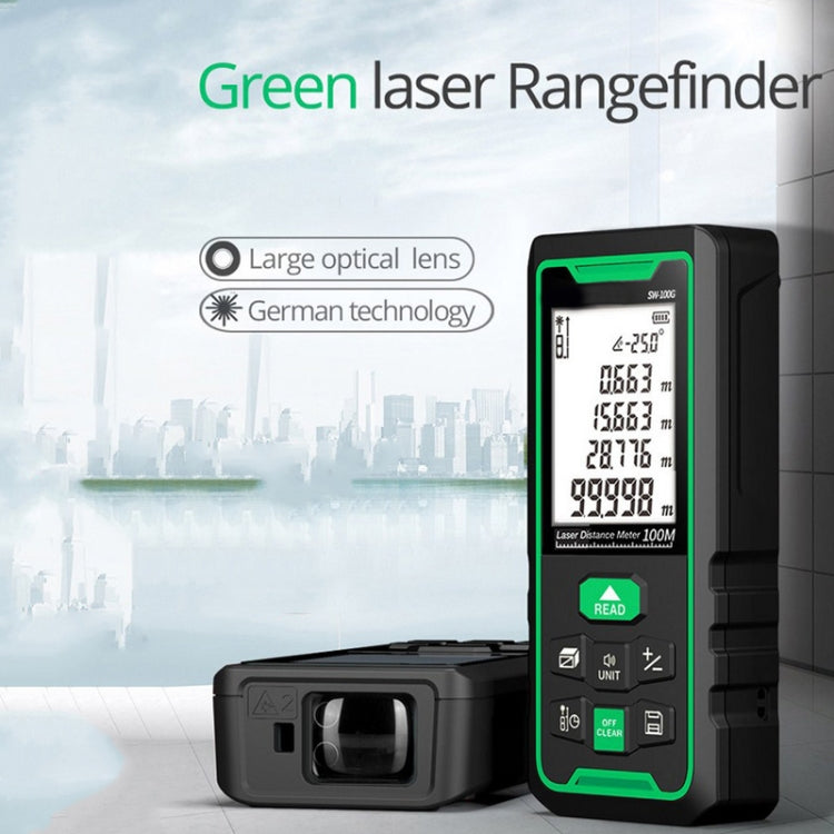 SNDWAY High-precision Indoor and Outdoor Green Laser Rangefinder, Distance:, 50m, 70m, 100m