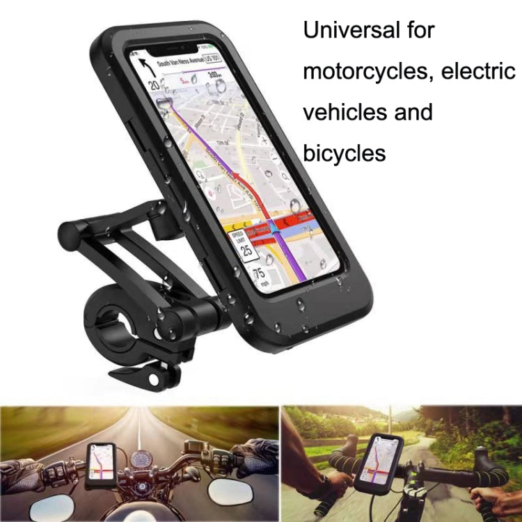 Bicycle Mobile Phone Holder Mountain Bike Waterproof Bag, Black