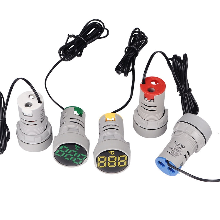 SINOTIMER -20-199 Degrees Celsius Small Temperature Display Indicator, ST16C-05 Yellow, ST16C-01 Red, ST16C-02 White, ST16C-03 Blue, ST16C-04 Green