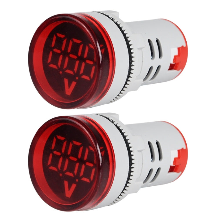 2 PCS DC Voltage Signal Indicator 22mm Round 6-100V Universal Voltmeter, 6-100V Yllow, 6-100V Red, 6-100V White, 6-100V Blue, 6-100V Green