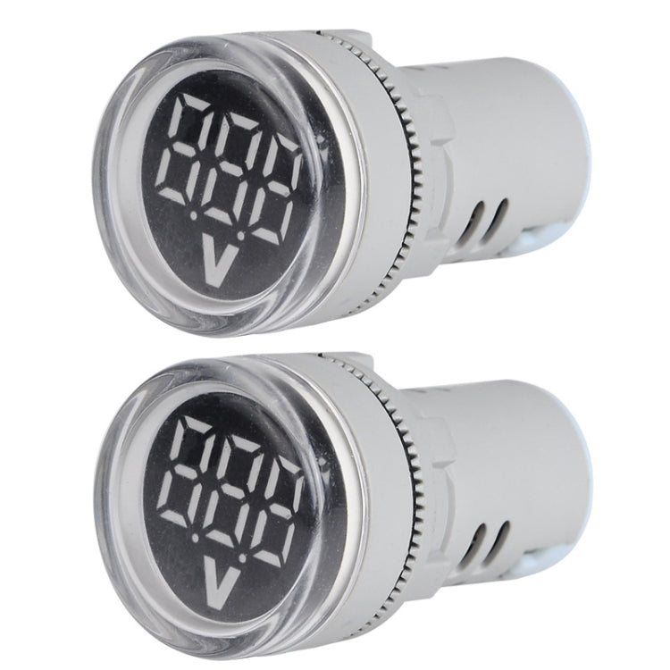 2 PCS DC Voltage Signal Indicator 22mm Round 6-100V Universal Voltmeter, 6-100V Yllow, 6-100V Red, 6-100V White, 6-100V Blue, 6-100V Green
