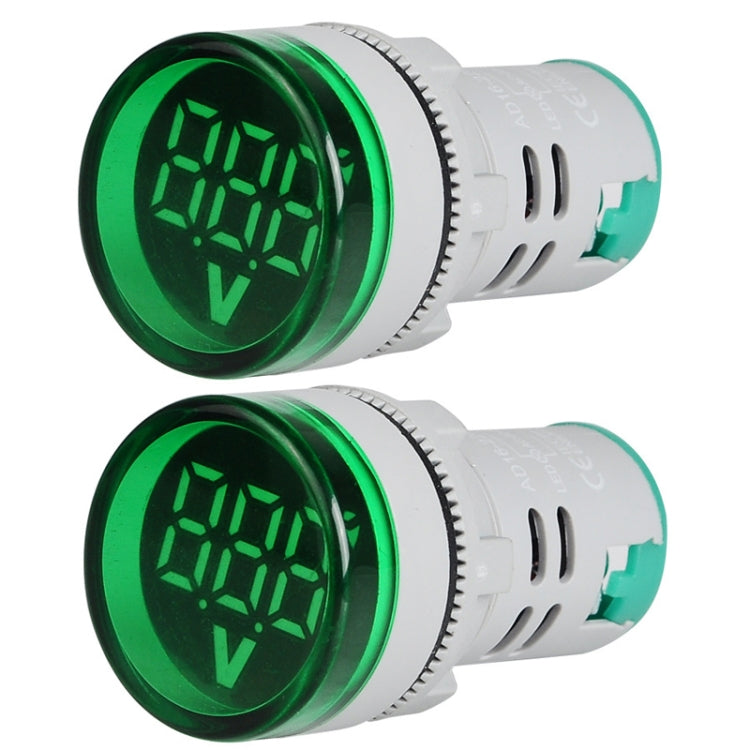 2 PCS DC Voltage Signal Indicator 22mm Round 6-100V Universal Voltmeter, 6-100V Yllow, 6-100V Red, 6-100V White, 6-100V Blue, 6-100V Green