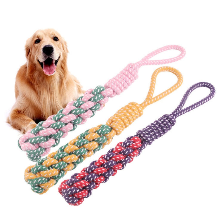 3 PCS Pet Hand-pulled Chewing Toy Dog Molar Cotton Rope, Color Random Delivery, 3 PCS Color Random Delivery