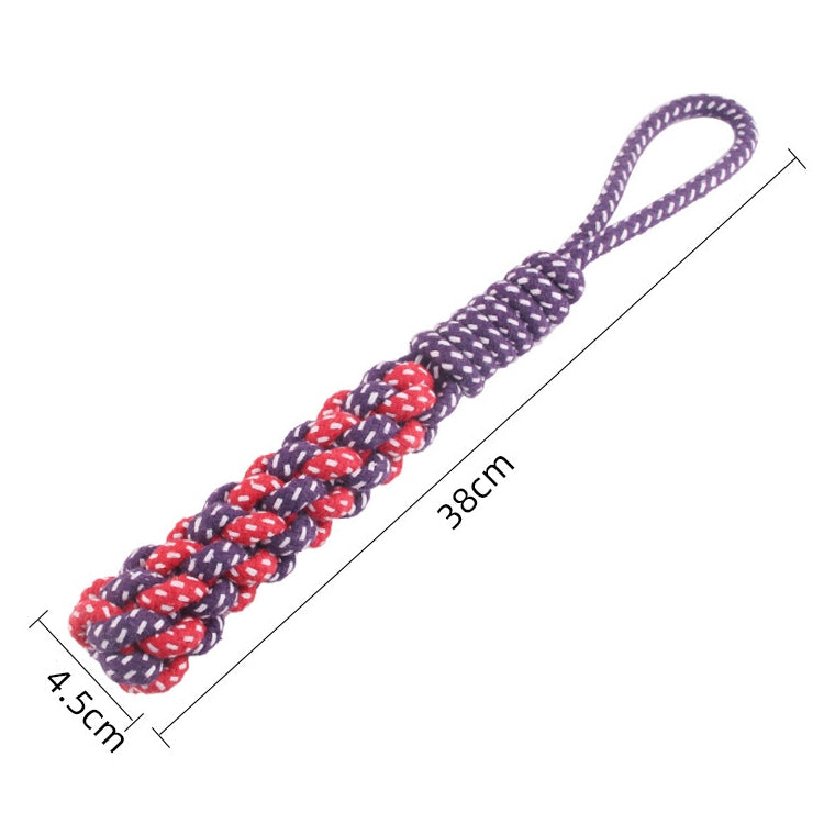 3 PCS Pet Hand-pulled Chewing Toy Dog Molar Cotton Rope, Color Random Delivery, 3 PCS Color Random Delivery