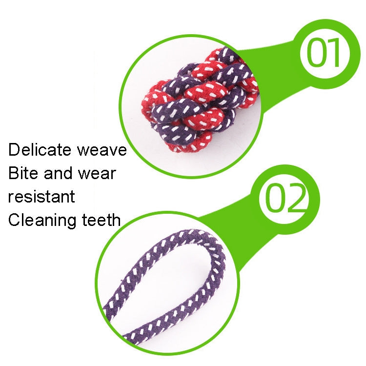 3 PCS Pet Hand-pulled Chewing Toy Dog Molar Cotton Rope, Color Random Delivery, 3 PCS Color Random Delivery