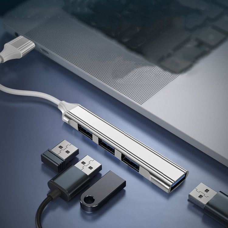 4 in 1 Mini Multifunctional Expanded Docking, Spec: Type-C/USB-C 3.0 (Silver), Type-C/USB-C 3.0 (Silver), Type-C/USB-C 3.0 (Gray), Type-C/USB-C 3.0 (Pink)