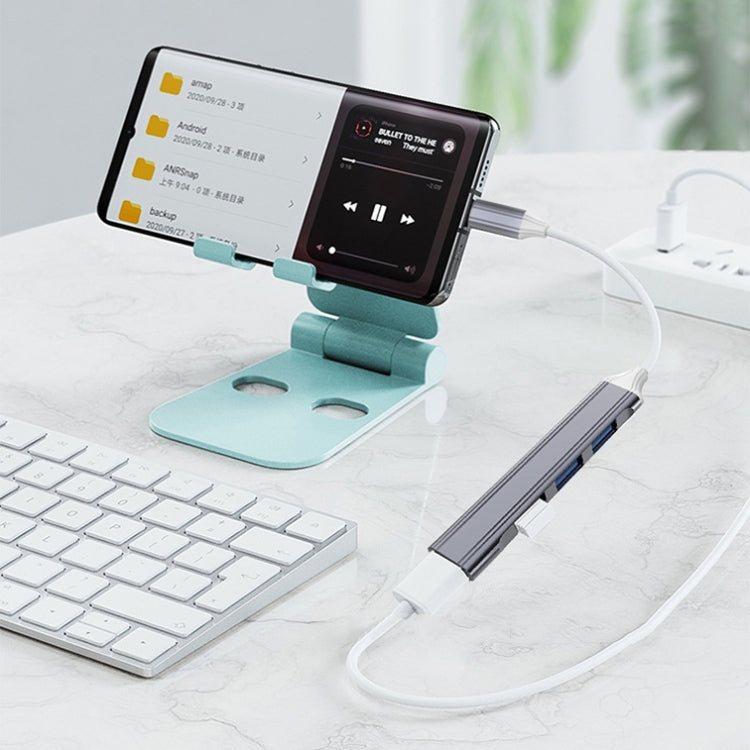 4 in 1 Mini Multifunctional Expanded Docking, Spec: Type-C/USB-C 3.0 (Silver), Type-C/USB-C 3.0 (Silver), Type-C/USB-C 3.0 (Gray), Type-C/USB-C 3.0 (Pink)