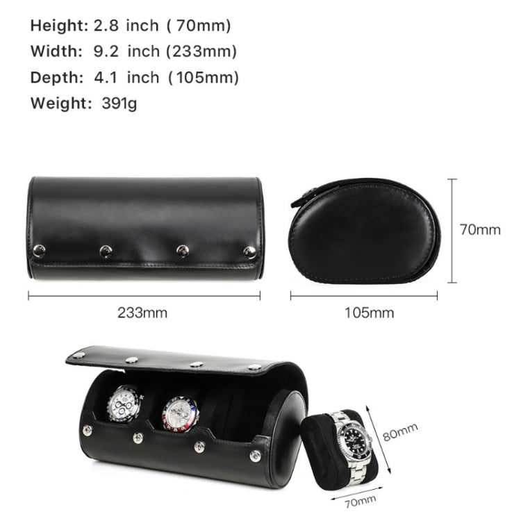 CONTACTS FAMILY Outdoor Convenient Leather Watch Storage Box, CF1135