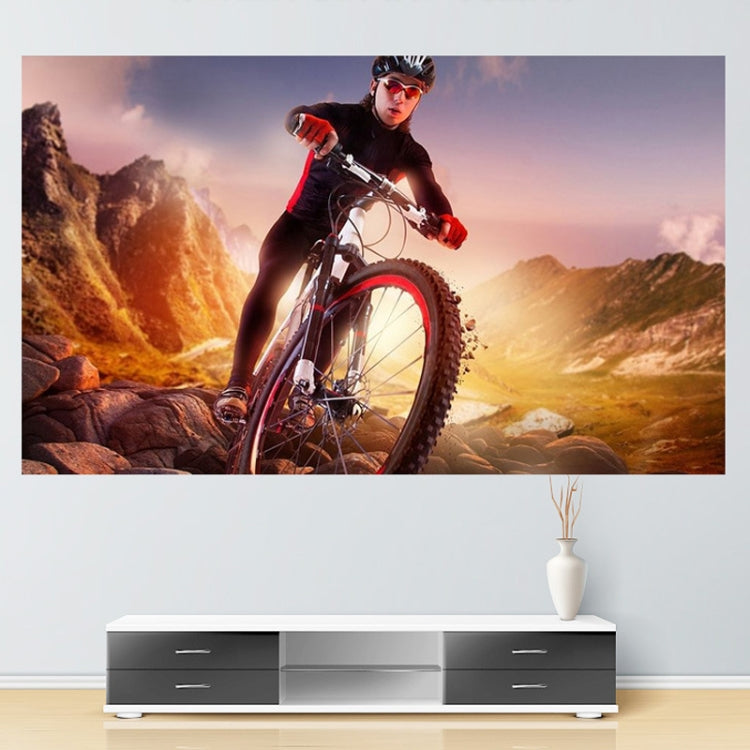 Folding Metal Anti-Light HD Projection Curtain, Size:, 60 inch 16:9 133x75cm, 72 inch 16:9 159x90cm, 84 inch 16:9 186x105cm, 92 inch 16:9 199x112cm, 100 inch 16:9 221x125cm, 110 inch 16:9 250x140cm, 120 inch 16:9 266x148cm, 130 inch 16:9 290x160cm     ...