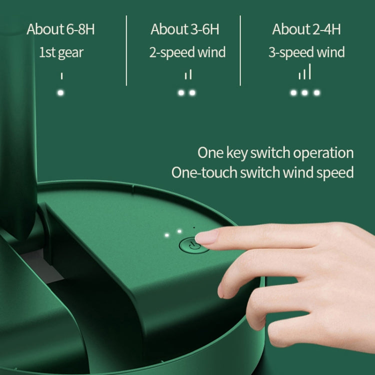 Portable Folding Fan  Retractable Floor Standing Fan,Style:, Rechargeable (Green), USB Plug In (Green)