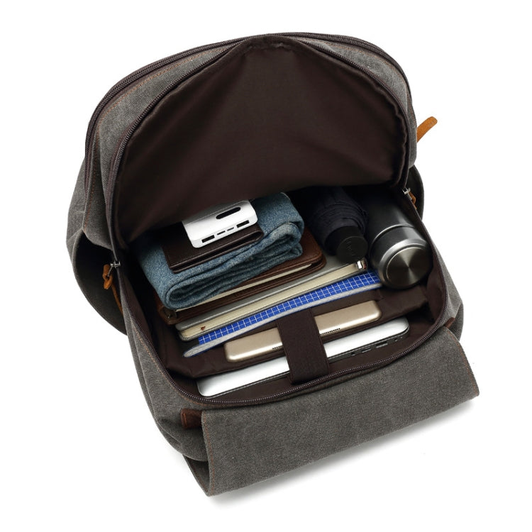 Business Large Capacity Canvas Backpack Outdoor Leisure Travel Computer Bag, Computer Bag