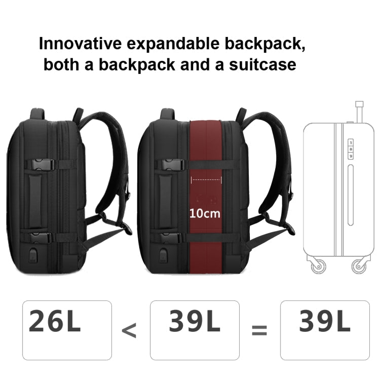 Mark Ryden 17.3 Inch Men Large Capacity Oxford Cloth Computer Backpack,Style:, Expansion Style, Raincoat Style