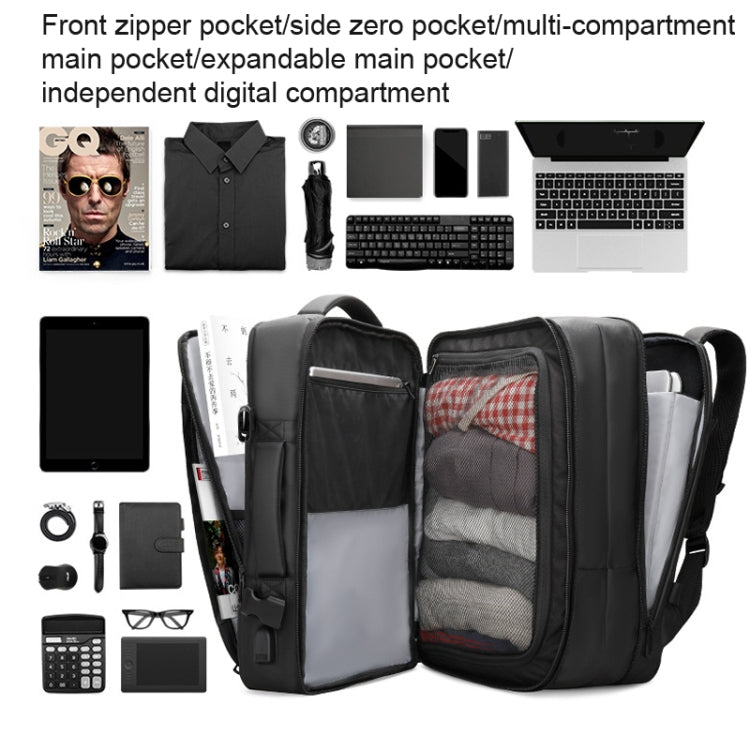 Mark Ryden 17.3 Inch Men Large Capacity Oxford Cloth Computer Backpack,Style:, Expansion Style, Raincoat Style