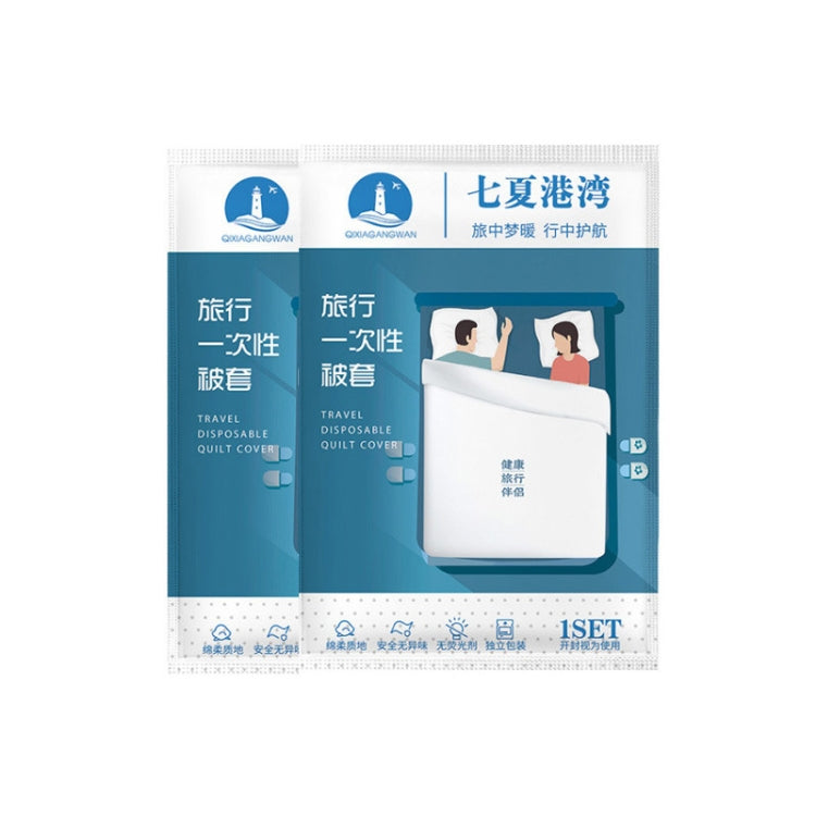 2 PCS Travel Hotel Supplies Disposable Anti-dirty Pillowcase Sheet Quilt Cover, Quilt Cover For 1 Person 190x220cm, Quilt Cover For 2 Person 240x220cm, Sheet For 1 Person 160x220cm, Sheet For 2 Person 220x220cm, Pillowcase 50x80cm, 3 In 1 For 1 Person ...