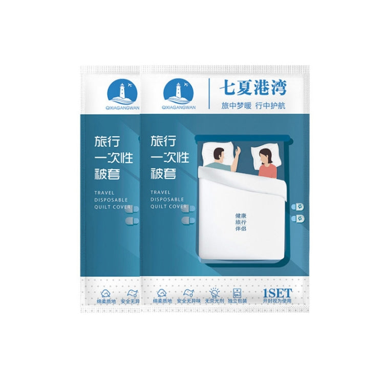 2 PCS Travel Hotel Supplies Disposable Anti-dirty Pillowcase Sheet Quilt Cover, Quilt Cover For 1 Person 190x220cm, Quilt Cover For 2 Person 240x220cm, Sheet For 1 Person 160x220cm, Sheet For 2 Person 220x220cm, Pillowcase 50x80cm, 3 In 1 For 1 Person ...