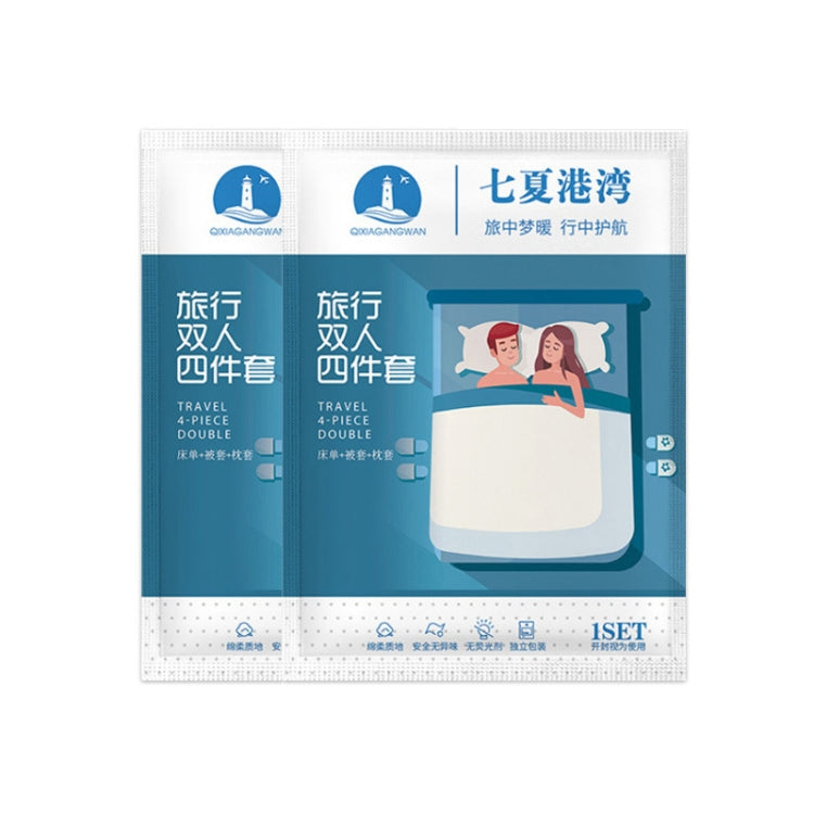 2 PCS Travel Hotel Supplies Disposable Anti-dirty Pillowcase Sheet Quilt Cover, Quilt Cover For 1 Person 190x220cm, Quilt Cover For 2 Person 240x220cm, Sheet For 1 Person 160x220cm, Sheet For 2 Person 220x220cm, Pillowcase 50x80cm, 3 In 1 For 1 Person ...