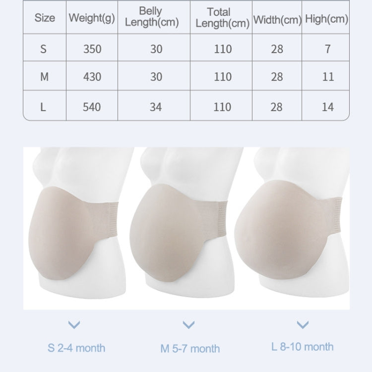 Memory Foam Pregnant Women Props Lightweight Breathable Simulation Fake Belly, S, M, L