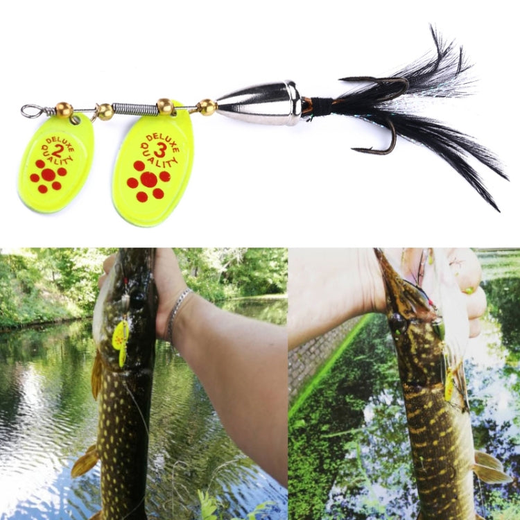 HENGJIA SP304 6.5cm 13g Feather Hook Rotating Sequin Road Lure Bait, SP304 Orange Red, SP304 Black, SP304 Yellow