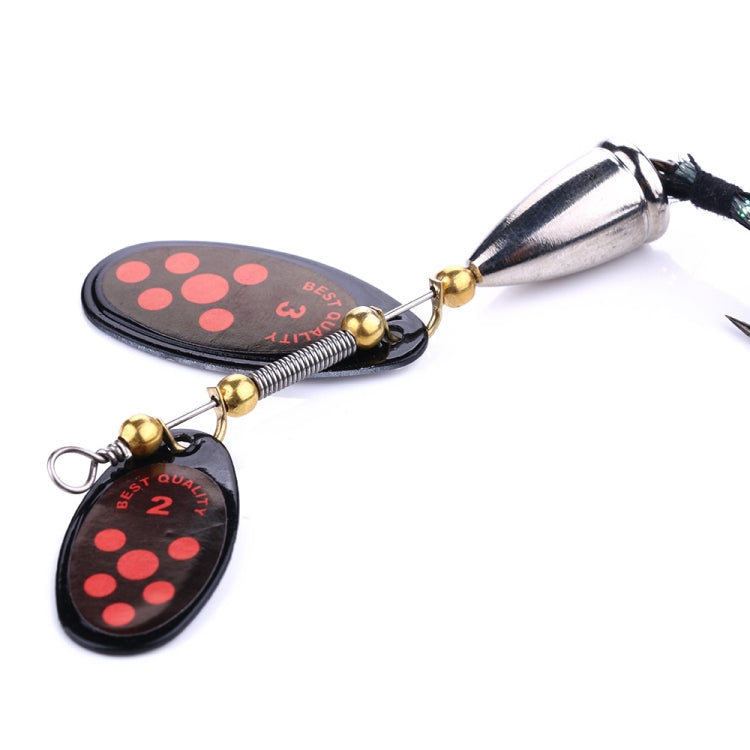 HENGJIA SP304 6.5cm 13g Feather Hook Rotating Sequin Road Lure Bait, SP304 Orange Red, SP304 Black, SP304 Yellow
