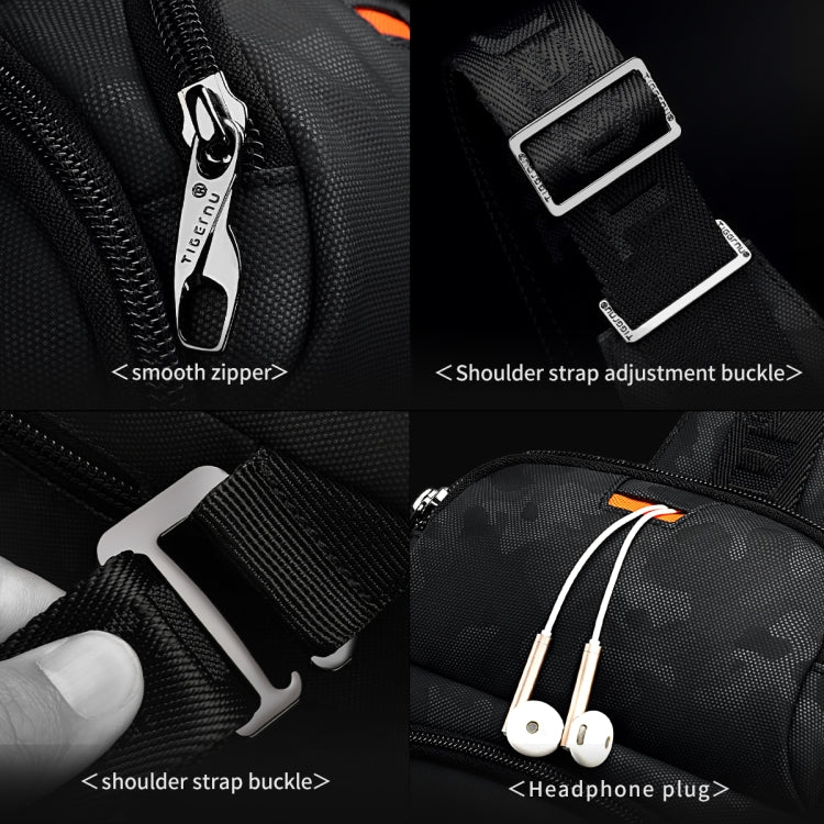 Tigernu T-S8182 Men Sports Chest Bag Waterproof Shoulder Bag, T-S8182 Black