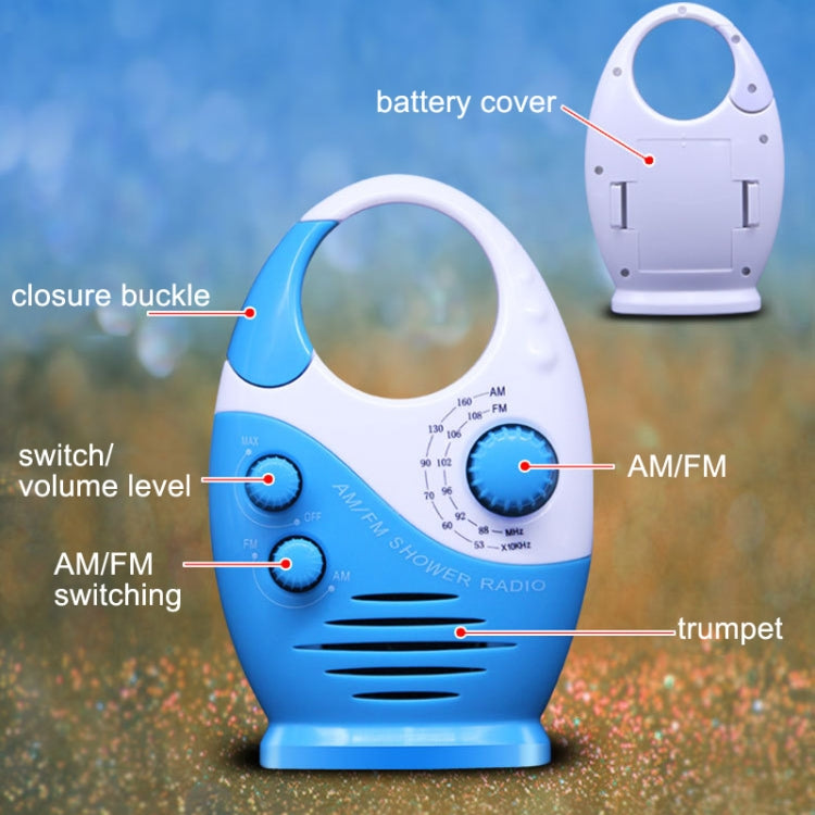 Sayin SY-950 Portable Waterproof Small Radio AM/FM Universal Band Elder Radio, SY-950 Blue, SY-950 Black