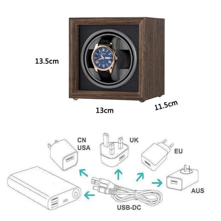 USB Automatic Mechanical Watch Shaker Watch Rotates Places Storage Box, 1 Watch Black, 1 Watch Red, 2 Watches Black, 2 Watches Red, 4 Watches Black, 4 Watches Red