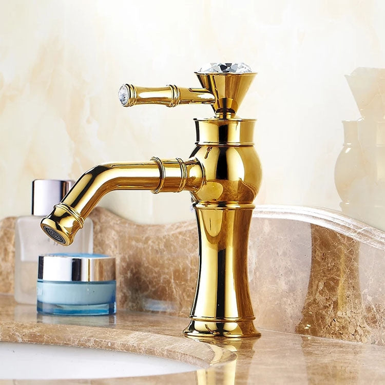 All Bronze Bathroom Basin Hot And Cold Water Faucet, Style:, Electroplated Short Model, Electroplated Short Model+Water Inlet Pipe, Electroplated High Model, Electroplated High Model+Water Inlet Pipe, Gold Short Model, Gold Short Model+Water Inlet Pipe...