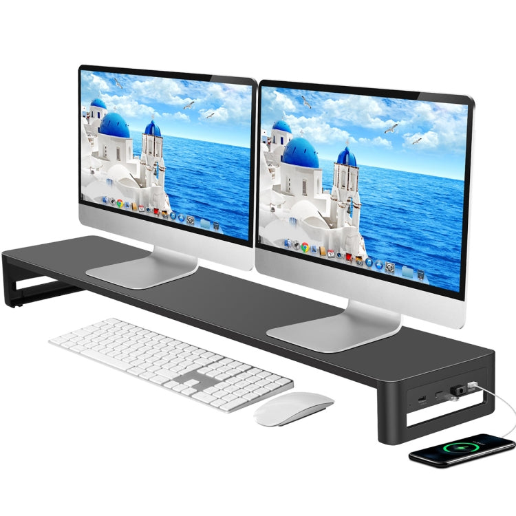 Vaydeer Multifunctional Desktop Widening Monitor Rack, Spec:, Single-layer Type (No USB), Single-layer Type (USB 3.0+3xUSB 2.0), Single-layer  Type (Wireless Charger)