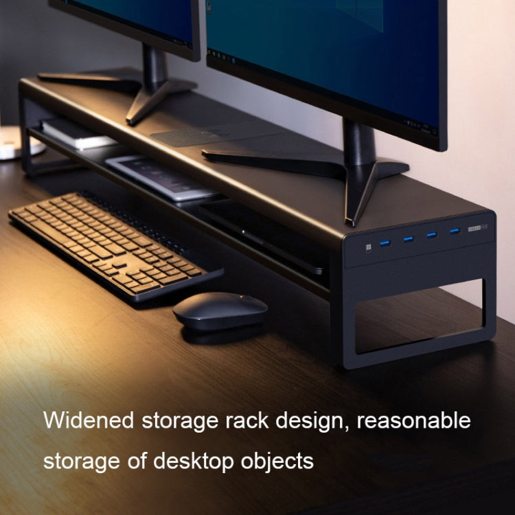 Vaydeer Multifunctional Desktop Widening Monitor Rack, Spec:, Single-layer Type (No USB), Single-layer Type (USB 3.0+3xUSB 2.0), Single-layer  Type (Wireless Charger)