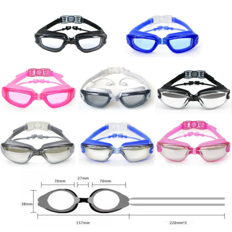 HAIZID HD Anti-fog Waterproof Myopia Swimming Goggles, Optical Black, Optical Blue, Optical Pink, Optical Gray, Plating Black, Plating Gray, Plating Blue, Plating Pink, Myopia 150 Degrees, Myopia 200 Degrees, Myopia 250 Degrees, Myopia 300 Degrees     ...