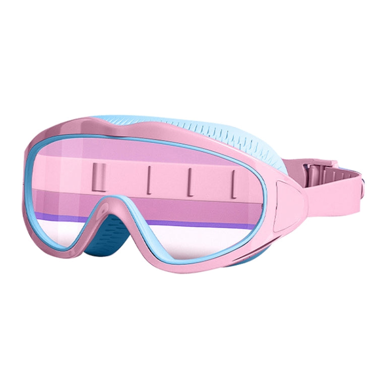 Anti-fog Children Swimming Goggles Comfortable Large Frame Diving Glasses, Macaron, Flush Tide Blue, Pumpkin Orange, Milk White, Ice Lake Blue, Pink Blue