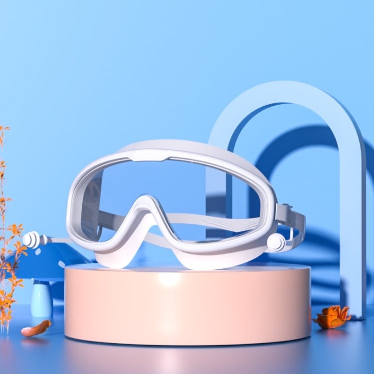 Large Frame Waterproof and Anti-fog HD Transparent Children Swimming Goggles, HD Transparent Swimming Goggles(White), HD Transparent Swimming Goggles(Pink), HD Transparent Swimming Goggles(Blue Yellow), HD Transparent Swimming Goggles(Blue White)      ...