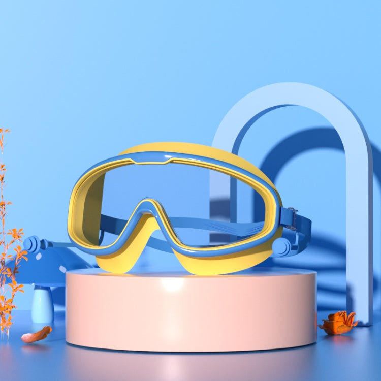 Large Frame Waterproof and Anti-fog HD Transparent Children Swimming Goggles, HD Transparent Swimming Goggles(White), HD Transparent Swimming Goggles(Pink), HD Transparent Swimming Goggles(Blue Yellow), HD Transparent Swimming Goggles(Blue White)      ...