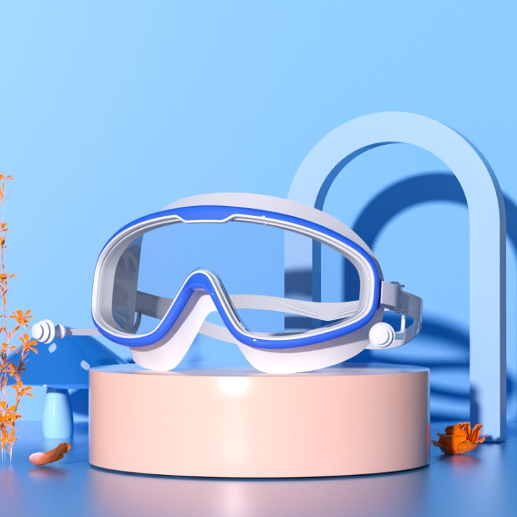 Large Frame Waterproof and Anti-fog HD Transparent Children Swimming Goggles, HD Transparent Swimming Goggles(White), HD Transparent Swimming Goggles(Pink), HD Transparent Swimming Goggles(Blue Yellow), HD Transparent Swimming Goggles(Blue White)      ...