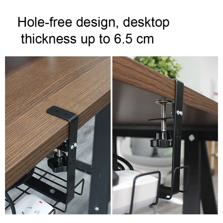 Under Desk Cable Management Tray Carbon Steel Cable Organizer Cable Storage Rack, 40.5 CM