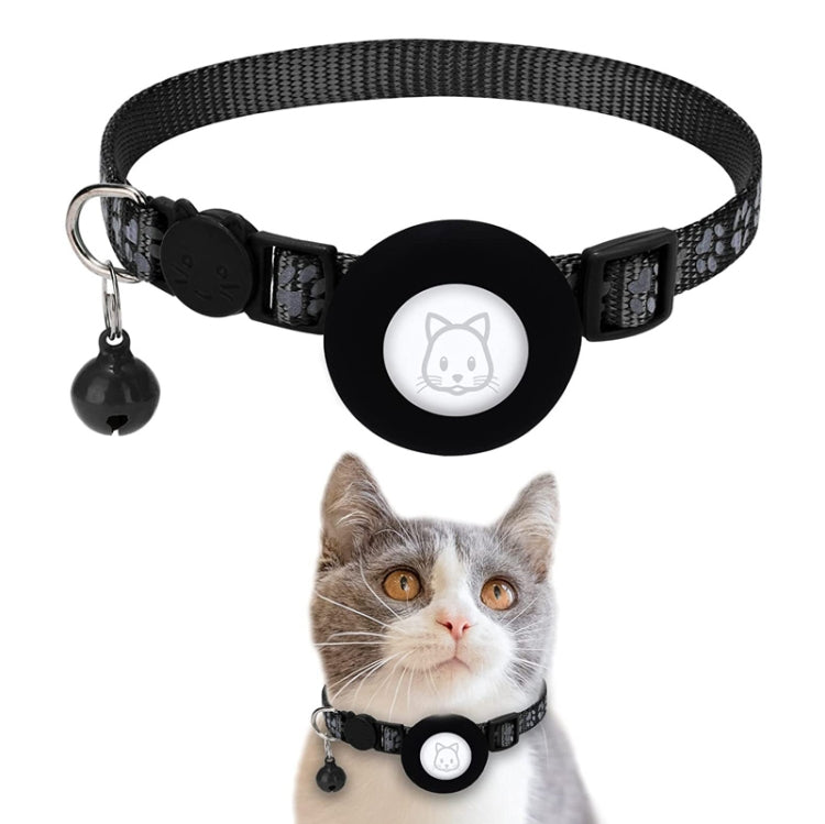 Pet Cat Reflective Collar with Bell for AirTag 2nd Gen / AirTag 1st Gen, Blue, Purple, Black, Pink, Orange, Light Green, Rose Red, Green, Yellow