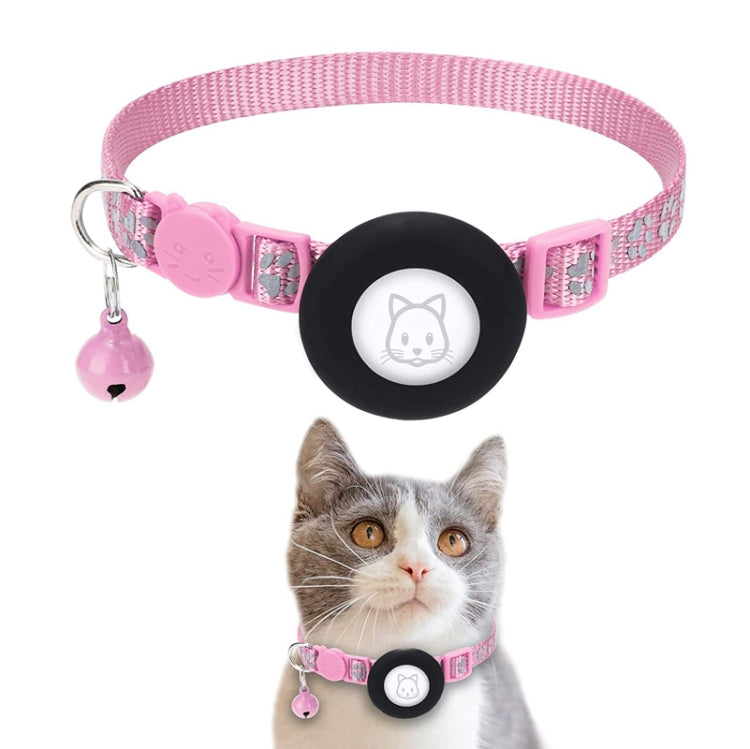 Pet Cat Reflective Collar with Bell for AirTag 2nd Gen / AirTag 1st Gen, Blue, Purple, Black, Pink, Orange, Light Green, Rose Red, Green, Yellow