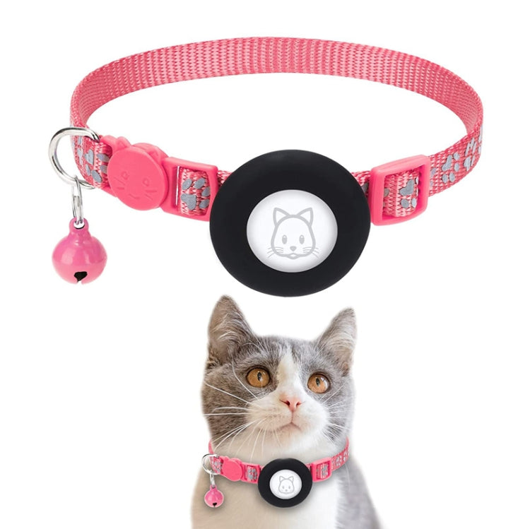 Pet Cat Reflective Collar with Bell for AirTag 2nd Gen / AirTag 1st Gen, Blue, Purple, Black, Pink, Orange, Light Green, Rose Red, Green, Yellow