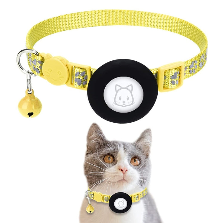 Pet Cat Reflective Collar with Bell for AirTag 2nd Gen / AirTag 1st Gen, Blue, Purple, Black, Pink, Orange, Light Green, Rose Red, Green, Yellow