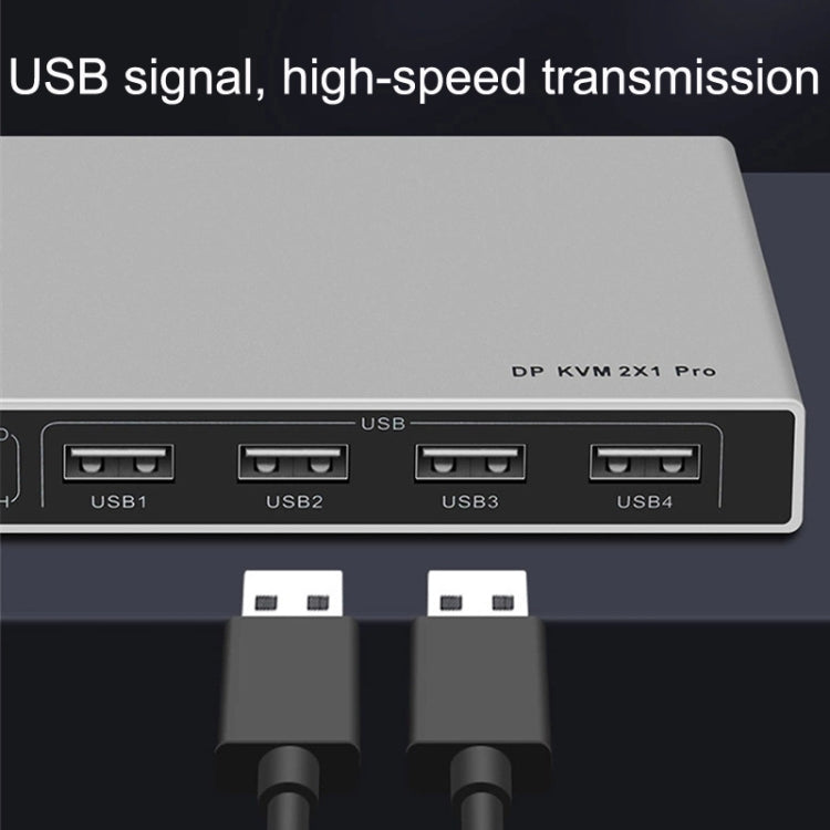 KYSW59 60HZ DP USB KVM Switch 2-in-1 Computer Sharing Device, KYSW59, 8K