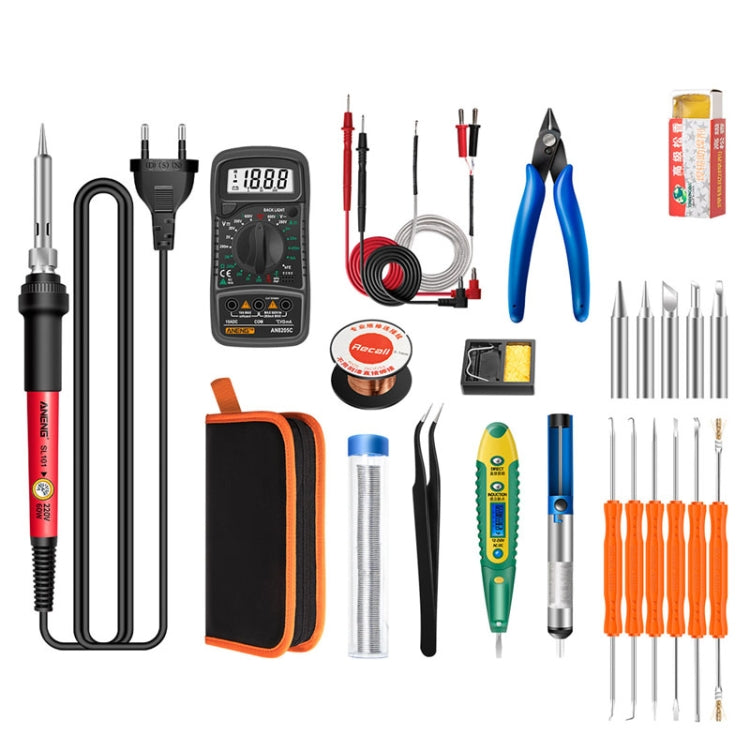 Household Constant Temperature Soldering Iron Set 60W Internal Heat Welding Tool Kit, ANENG SL101 24pcs/set Rotary Thermostat, 24pcs/set EU Plug, 25pcs/set US Plug, 25pcs/set EU Plug