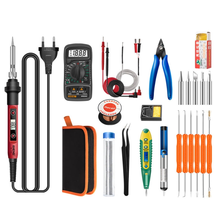 Household Constant Temperature Soldering Iron Set 60W Internal Heat Welding Tool Kit, ANENG SL101 24pcs/set Rotary Thermostat, 24pcs/set EU Plug, 25pcs/set US Plug, 25pcs/set EU Plug