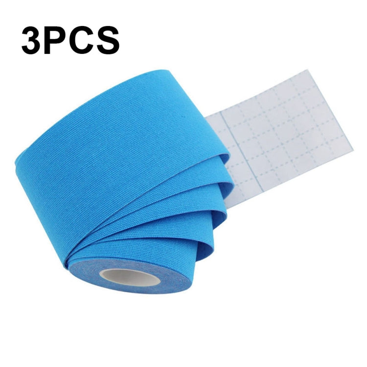 3pcs Muscle Tape Physiotherapy Sports Tape Basketball Knee Bandage, Size:, 2.5cm x 5m, 3.8cm x 5m